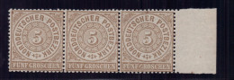 Norddeutscher Bund Michel-Nr. 6 Ungebraucht Falz 3er Streifen - Mint