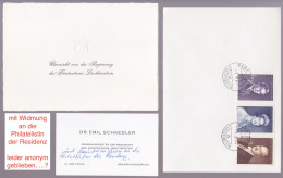 Liechtenstein 1960/4: Fürstenpaar & Erbprinz Zu 339-341 Mi 402-3+439 Yv 349A-C Auf Brief Mit Widmung O VADUZ 1.IV.69 - Lettres & Documents