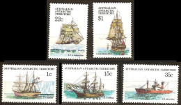 AUSTRALIAN ANTARTIC TERRITORY 1979 - BARCOS - YVERT 37-39-41-44-46** - Unused Stamps
