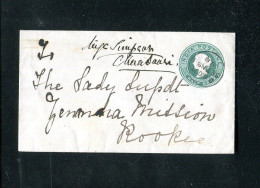 "INDIEN" 1887, Ganzsachenumschlag Gestempelt (13261) - Omslagen
