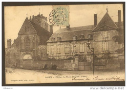 89-----SAINT BRIS---l'eglise La Mairie (ancien Chateau) Animée ---précurseur - Saint Bris Le Vineux