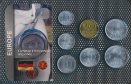 DDR Stgl./unzirkuliert Kursmünzen Stgl./unzirkuliert 1958-1990 1 Pfennig Bis 2 Mark (10091466 - Sets De Acuñados &  Sets De Pruebas