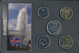 Island Stgl./unzirkuliert Kursmünzen Stgl./unzirkuliert Ab 1992 1 Kronur Bis 100 Kronur (10091576 - Islande