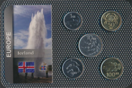 Island Stgl./unzirkuliert Kursmünzen Stgl./unzirkuliert Ab 1992 1 Kronur Bis 100 Kronur (10091577 - Iceland