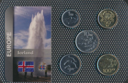 Island Stgl./unzirkuliert Kursmünzen Stgl./unzirkuliert Ab 1992 1 Kronur Bis 100 Kronur (10091578 - Islande