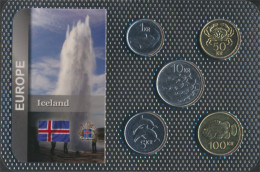 Island Stgl./unzirkuliert Kursmünzen Stgl./unzirkuliert Ab 1992 1 Kronur Bis 100 Kronur (10091582 - Islande