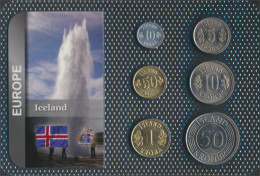 Island Stgl./unzirkuliert Kursmünzen Stgl./unzirkuliert Ab 1957 10 Aurar Bis 50 Kronur (10091558 - Islandia