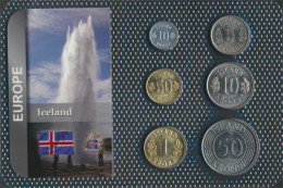 Island Stgl./unzirkuliert Kursmünzen Stgl./unzirkuliert Ab 1957 10 Aurar Bis 50 Kronur (10091560 - Islandia