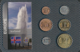 Island Stgl./unzirkuliert Kursmünzen Stgl./unzirkuliert Ab 1946 1 Aurar Bis 2 Kronur (10091573 - Islanda