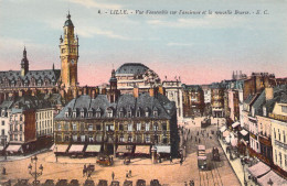 FRANCE - 59 - LILLE - Vue D'ensemble Sur L'ancienne Et La Nouvelle Bourse - Carte Postale Ancienne - Lille