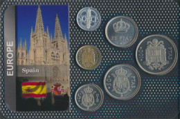 Spanien 1975 Stgl./unzirkuliert Kursmünzen 1975 50 Centimos Bis 100 Pesetas (10091976 - Ongebruikte Sets & Proefsets