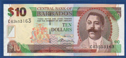 BARBADOS - P.68c –  10 DOLLARS 2012 UNC, S/n C43553163 - Barbados