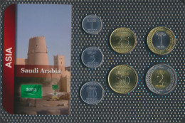 Saudi-Arabien 2016 Stgl./unzirkuliert Kursmünzen 2016 1 Halala Bis 2 Riyals (10092033 - Arabie Saoudite