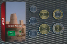 Saudi-Arabien 2016 Stgl./unzirkuliert Kursmünzen 2016 1 Halala Bis 2 Riyals (10092037 - Saudi Arabia