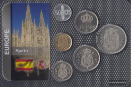 Spain 1975 Stgl./unzirkuliert Kursmünzen Stgl./unzirkuliert 1975 50 Centimos Until 100 Pesetas - Sets Sin Usar &  Sets De Prueba