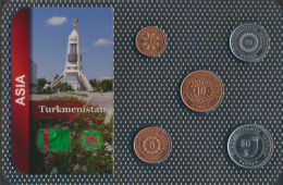 Turkmenistan 1993 Stgl./unzirkuliert Kursmünzen 1993 1 Tenge Bis 50 Tenge (10092058 - Turkmenistán