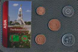 Turkmenistan 1993 Stgl./unzirkuliert Kursmünzen 1993 1 Tenge Bis 50 Tenge (10092060 - Turkménistan