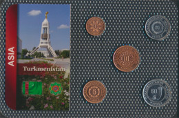 Turkmenistan 1993 Stgl./unzirkuliert Kursmünzen 1993 1 Tenge Bis 50 Tenge (10092062 - Turkmenistán