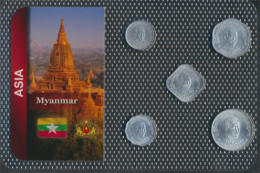 Myanmar 1966 Stgl./unzirkuliert Kursmünzen 1966 1 Pyas Bis 50 Pyas (10103236 - Birmania