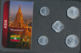 Myanmar 1966 Stgl./unzirkuliert Kursmünzen 1966 1 Pyas Bis 50 Pyas (10103239 - Birmania