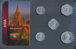 Myanmar 1966 Stgl./unzirkuliert Kursmünzen 1966 1 Pyas Bis 50 Pyas (10103240 - Birmania