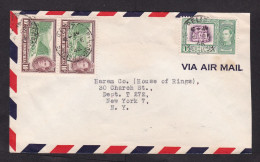 British Honduras: Airmail Cover To USA, 1946, 3 Stamps, King George VI, KGVI, Heritage (minor Damage, See Scan) - British Honduras (...-1970)