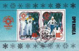 Delcampe - Sarajevo 1984 Korea Block 175 O 2€ Olympia-Sieger Langlauf Wassberg Schweden Bloque Sport Bloc Winner Olympics Bf Corea - Ski