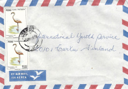 Peru 1973 Lima American Flamingo Phoenicopterus Ruber Cover - Fenicotteri