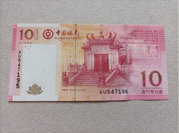 Billete De Macao De 10 Patacas, Año 2015, UNC - Macau