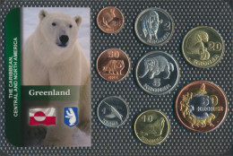 Dänemark - Grönland 2010 Stgl./unzirkuliert Kursmünzen 2010 25 Öre Bis 50 Kroner (10091629 - Groenlandia