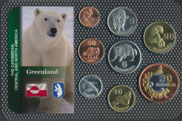 Dänemark - Grönland 2010 Stgl./unzirkuliert Kursmünzen 2010 25 Öre Bis 50 Kroner (10091630 - Groenlandia