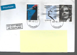 Lettre Avec 3 Timbres Différents Greta Garbo - Lettres & Documents