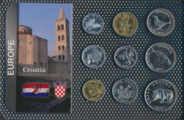 Kroatien 2022 Stgl./unzirkuliert Kursmünzen 2022 1 Lipa Bis 5 Kuna (10092224 - Croatie