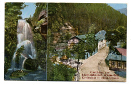 Allemagne --SEBNITZ--Gasthaus Am Lichtenhainer Wasserfall--Kirnitschtal ..colorisée - Sebnitz