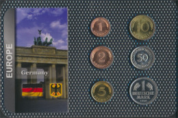 BRD 1990 Stgl./unzirkuliert Kursmünzen 1990 1 Pfennig Bis 1 Mark (10092188 - Mint Sets & Proof Sets