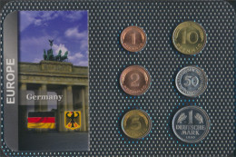 BRD 1990 Stgl./unzirkuliert Kursmünzen 1990 1 Pfennig Bis 1 Mark (10092189 - Mint Sets & Proof Sets