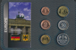 BRD 1990 Stgl./unzirkuliert Kursmünzen 1990 1 Pfennig Bis 1 Mark (10092191 - Mint Sets & Proof Sets