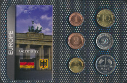 BRD 1990 Stgl./unzirkuliert Kursmünzen 1990 1 Pfennig Bis 1 Mark (10092192 - Sets De Acuñados &  Sets De Pruebas