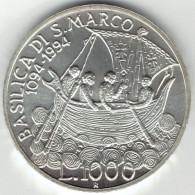 REPUBBLICA  1994  ANNO MARCIANO SAN MARCO  Lire 1000 AG - Commémoratives