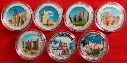 Cook Islands Set Of 7 Coins: 1 Dollar 2009 "7 Wonders Of Portugal" PROOF-LIKE - Islas Cook