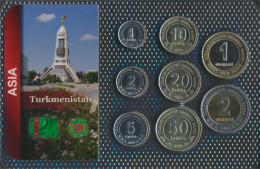Turkmenistan Stgl./unzirkuliert Kursmünzen Stgl./unzirkuliert Ab 2009 1 Tenge Bis 2 Manat (10092292 - Turkmenistan