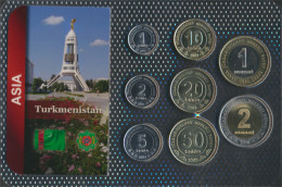 Turkmenistan Stgl./unzirkuliert Kursmünzen Stgl./unzirkuliert Ab 2009 1 Tenge Bis 2 Manat (10092293 - Turkménistan