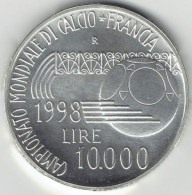 REPUBBLICA  1998  CALCIO FRANCIA  Lire 10000 AG - Commemorative