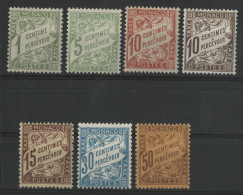 MONACO TIMBRES TAXE N° 1 à 7 Cote 651 € Neufs * MH Série Complète De 7 Valeurs Vendue à 10 % De La Cote Voir Description - Postage Due