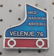 Roller Skates Competition Velenje 1976 Rolling Slovenia Ex YUgoslavia  Vintage Pin - Skateboard