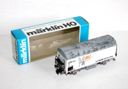 RARE MARKLIN HO WAGON FRIGORIFIQUE MARCHANDISE N°4485 VITTEL EAU MINIATURE TRAIN - MODELE FERROVIAIRE (1505.31) - Güterwaggons