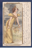 CPA Art Nouveau Femme Woman érotisme Circulé Gaufrée Embossed Dorures - Bottaro