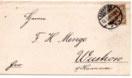66674 - Deutsches Reich - 1890 - 3Pfg EF A DrucksBf HANNOVER -> WUSTROW - Briefe U. Dokumente
