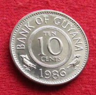 Guyana 10 Cents 1986 KM# 33 Lt 852 *VT Guiana - Guyana