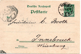 66680 - Deutsches Reich - 1900 - 5Pfg GAKte HAMELN -> INNSBRUCK (Oesterreich) - Briefe U. Dokumente